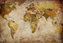 Tapeta Stará mapa sveta 29162 - samolepiaca